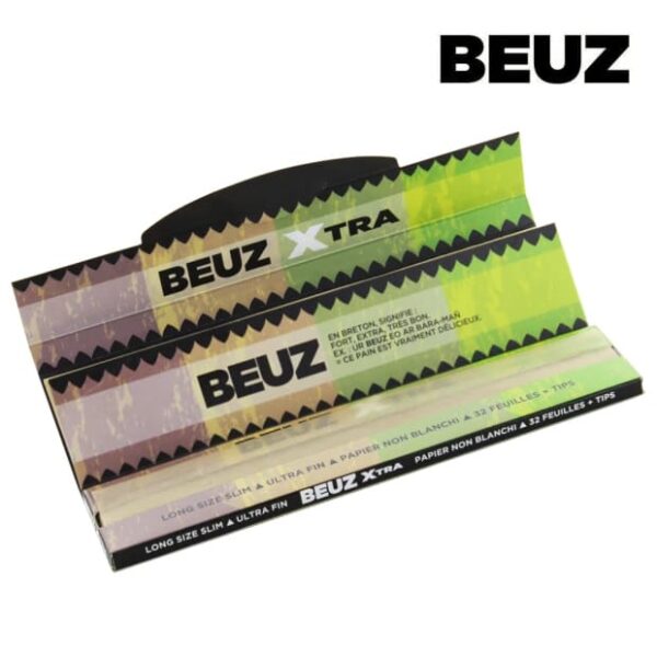Feuille Slim Long 125mm Beuz © Xtra Brown + Tips (24 Carnets