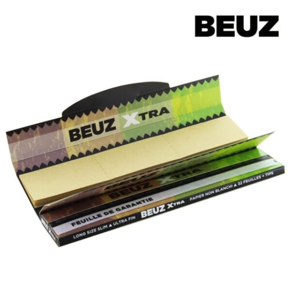 Feuille Slim Long 125mm Beuz © Xtra Brown + Tips (24 Carnets – Image 2
